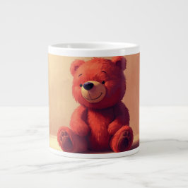 Café Gigante Taza de osito de peluche rojo lindo – Taza de rega
