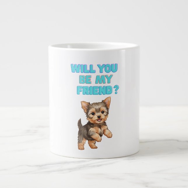 Café Gigante Taza de Perro Adorable (Frente)