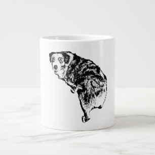 Café Gigante Taza de perro pastor australiano artístico – Estil