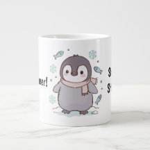 Taza de pingüino Kawaii lindo – Mantente acogedor,