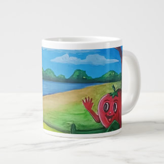 Café Gigante Taza de pintura de amigos tomates