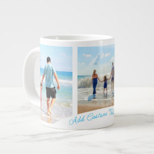 Café Gigante Taza de regalo con collage de fotos personalizadas