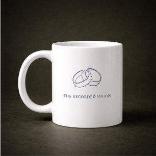 Café Gigante Taza de regalo de boda de registro de ceremonia ci