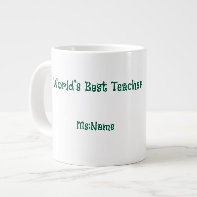 Café Gigante Taza de regalo personalizada para maestro (Izquierda)