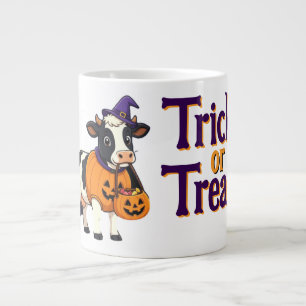 Café Gigante Taza de vaca de Halloween con truco o trato – Vaca