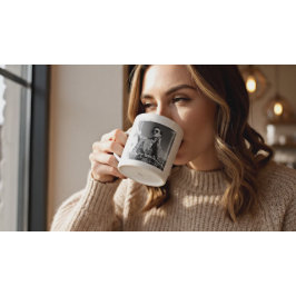 Café Gigante Taza de vacaciones con foto vintage alegre navidad