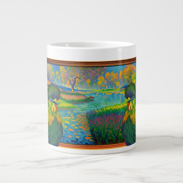 Café Gigante Taza del Círculo de Pollo (Frente)
