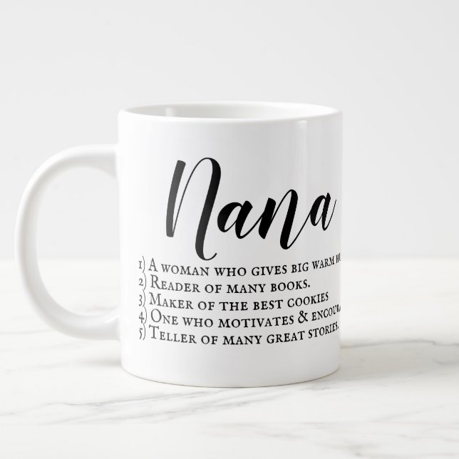 Café Gigante Taza del descirption de Nana con la imagen (Izquierda)