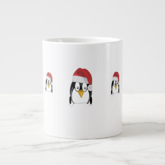 Café Gigante Taza del dibujo animado de Penquins del navidad
