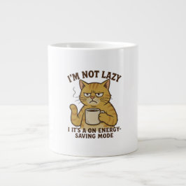 Café Gigante Taza del gato gruñón en modo de ahorro de energía