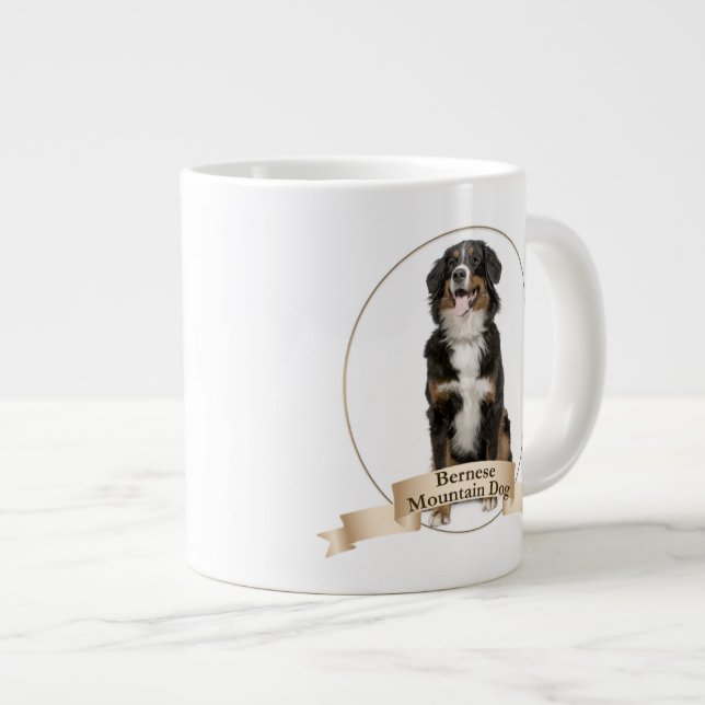 Café Gigante Taza del jumbo del perro de Bernese Mt. (Derecha)