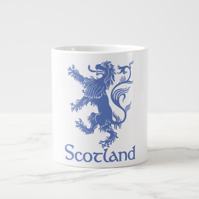 Café Gigante Taza desenfrenada del león de Escocia, herencia (Frente)
