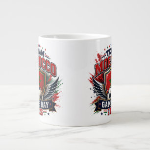 Café Gigante Taza Día de Partido Equipo Marruecos 2026 Fanático
