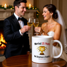 Taza divertida para aniversario de plata Gif