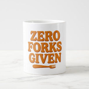 Café Gigante Taza divertida vintage de cero tenedores dados