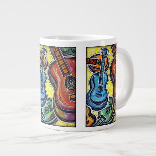 Café Gigante Taza enorme de China de la orquesta de Uke