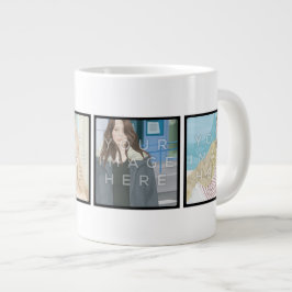 Café Gigante Taza enorme de encargo personalizada 4-Photo de