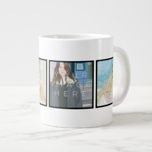 Café Gigante Taza enorme de encargo personalizada 4-Photo de
