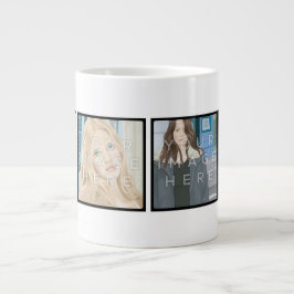 Café Gigante Taza enorme de encargo personalizada 4-Photo de