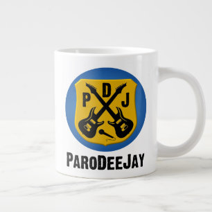 Café Gigante Taza enorme de PDJ (logotipo redondo)