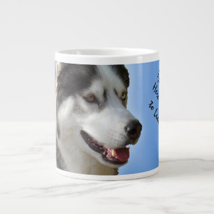 Café Gigante Taza enorme fornida del husky siberiano de la taza