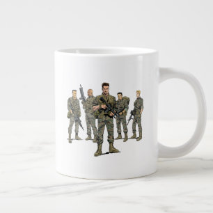 Café Gigante Taza enorme - infantes de marina y logotipo de la