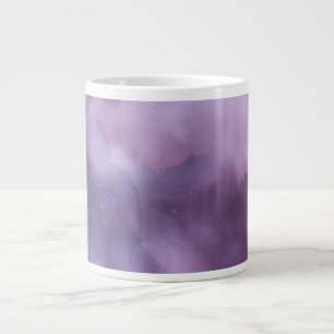 Café Gigante Taza enorme - púrpuras de la acuarela