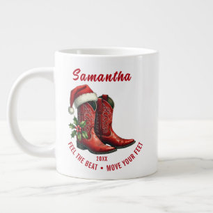 Café Gigante Taza especial de botas de vaquero de baile en líne