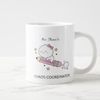 Café Gigante Taza especial de coordinador de caos personalizada