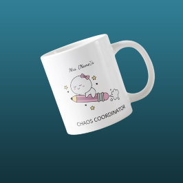 Café Gigante Taza especial de coordinador de caos personalizada