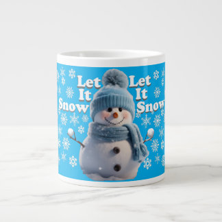 Café Gigante Taza Especial de Hombre de Nieve Divertido Blue Le