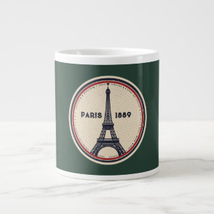 Café Gigante Taza especial de la Torre Eiffel de París Vintage 
