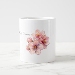 Café Gigante Taza especialista en flores de acuarela en primave
