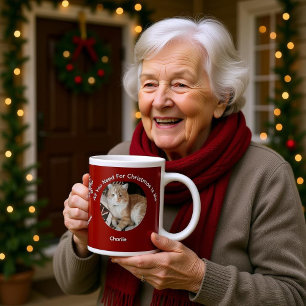 Café Gigante Taza Especializada de Foto de Gato Personalizada T