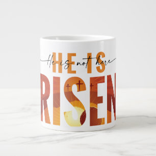Café Gigante Taza Especializada Fe Resurrección de Jesús Él Ha 