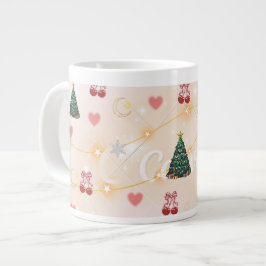 Café Gigante Taza estética de Navidad adorable 