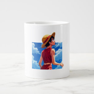 Café Gigante Taza gráfica de anime con Luffy señalando