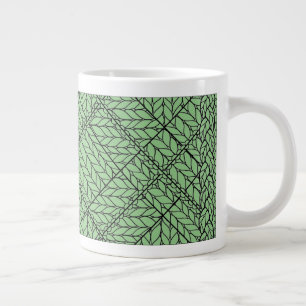 Café Gigante Taza grande blanca de punto argyle SAGE