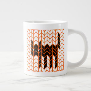 Café Gigante Taza Grande Blanca de Punto GATO NEGRO