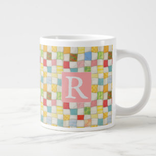 Café Gigante Taza Grande de LOCA COLCHA + Texto / Rosa