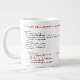 Café Gigante Taza grande de microondas (Receta de pastel keto d