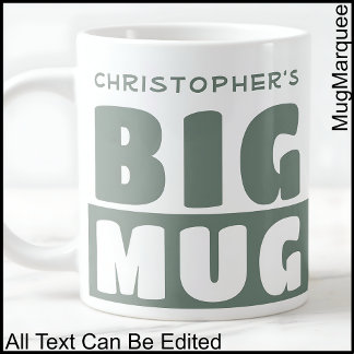 Café Gigante Taza Grande de Nombre Personalizado Divertido Dos