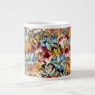 Café Gigante Taza grande manía del tulipán" de la tela de