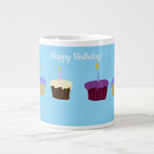 Café Gigante Taza Jumbo Cupcakes De Cumpleaños