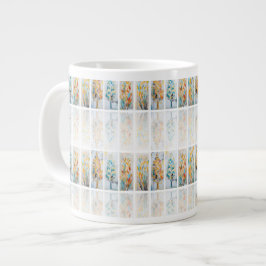 Café Gigante Taza Jumbo de Baldosas Botánicas del Jubileo de Or