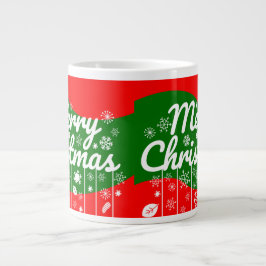 Café Gigante Taza Jumbo de Navidad – Adornos Blancos 