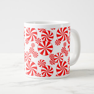 Café Gigante Taza Jumbo de Patrón de Caramelo de Menta Pimienta
