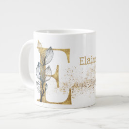 Café Gigante Taza Jumbo de Sopa y Helado con Monograma "E"