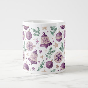 Café Gigante Taza Jumbo – Diseño de Campana Púrpura Festiva