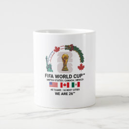 Café Gigante Taza Jumbo Elegante Copa Mundial de la FIFA 2026